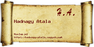 Hadnagy Atala névjegykártya